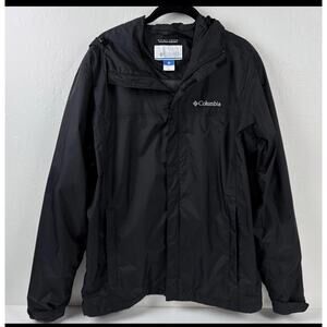 Columbia Watertight II Rain Jacket Mens M Black Omni-Tech TM Waterproof Packable